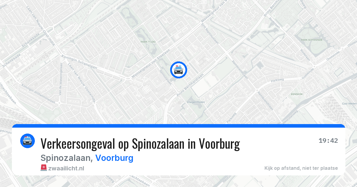 Verkeersongeval op Spinozalaan in Voorburg — 26 apr 2026