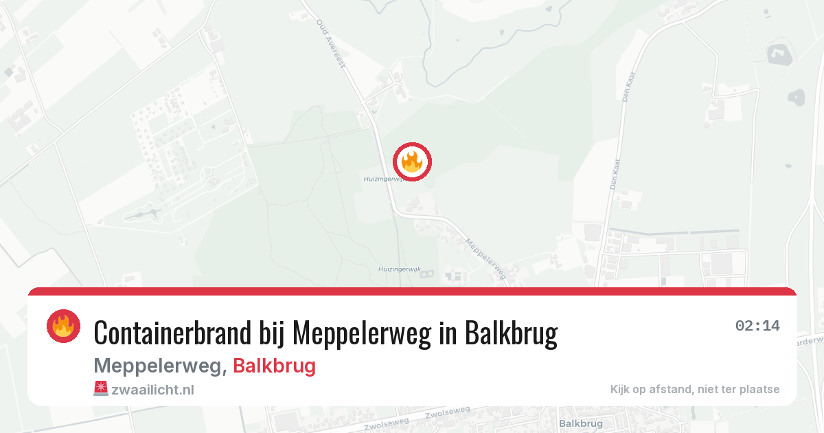 Containerbrand bij Meppelerweg in Balkbrug — 8 jul 2026