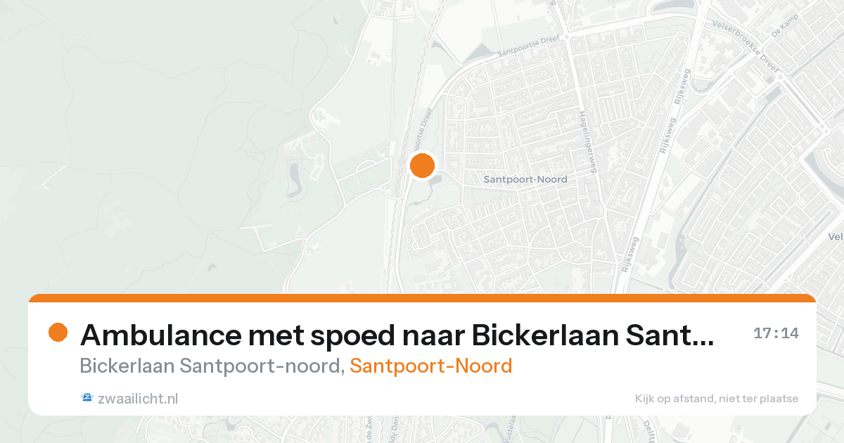 Ambulance met spoed naar Bickerlaan Santpoort-noord in Santpoort-Noord — 18 aug 2026