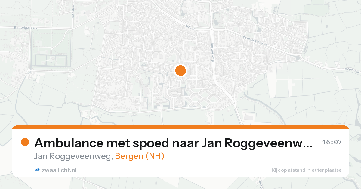 Ambulance met spoed naar Jan Roggeveenweg in Bergen (NH) — 15 aug 2026