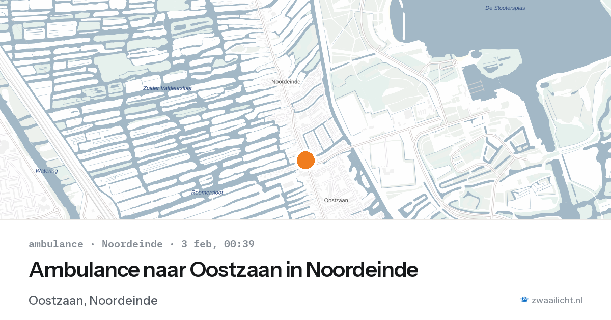 Ambulance naar Oostzaan in Noordeinde — 2 feb 2026