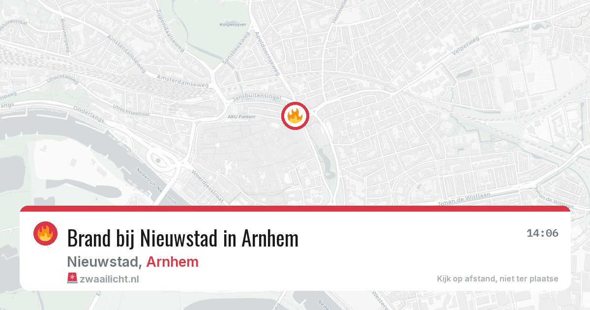 Brand bij Nieuwstad in Arnhem — 18 mei 2026