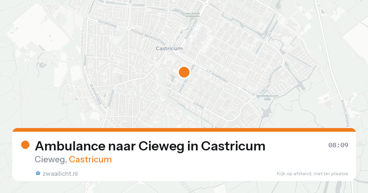 Ambulance naar Cieweg in Castricum — 15 aug 2026