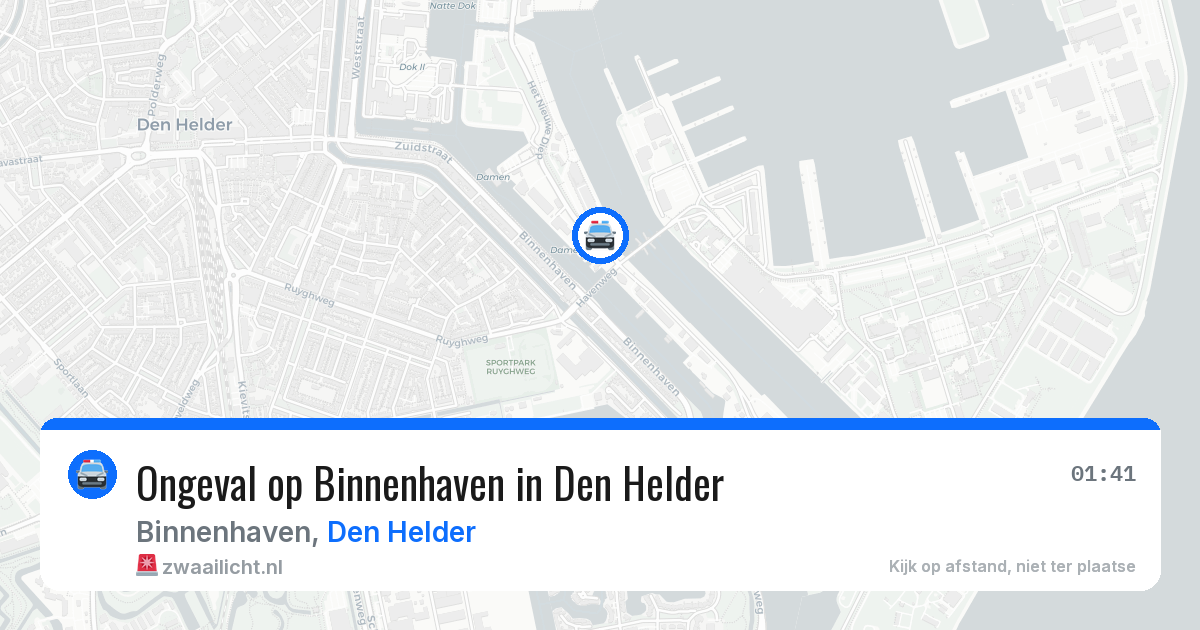 Ongeval op Binnenhaven in Den Helder — 8 apr 2026