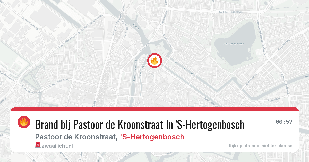 Brand bij Pastoor de Kroonstraat in 'S-Hertogenbosch — 15 mei 2026