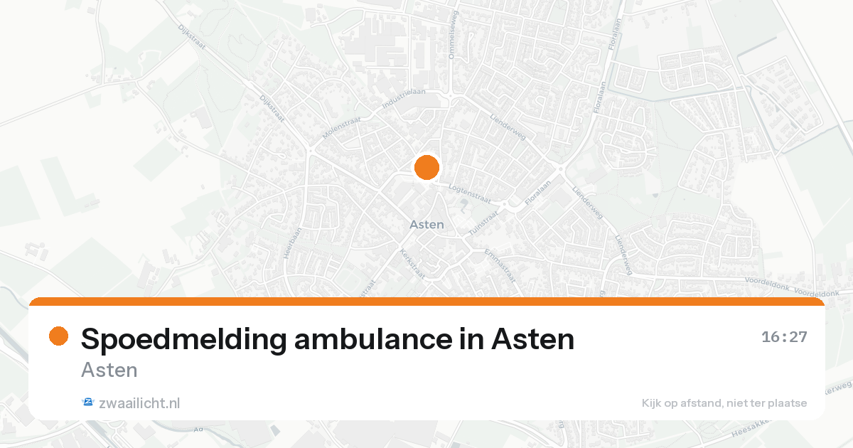 Spoedmelding ambulance in Asten — 30 jan 2026