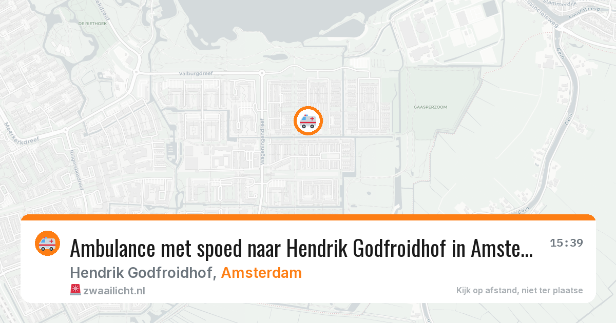 Ambulance met spoed naar Hendrik Godfroidhof in Amsterdam — 9 jun 2026
