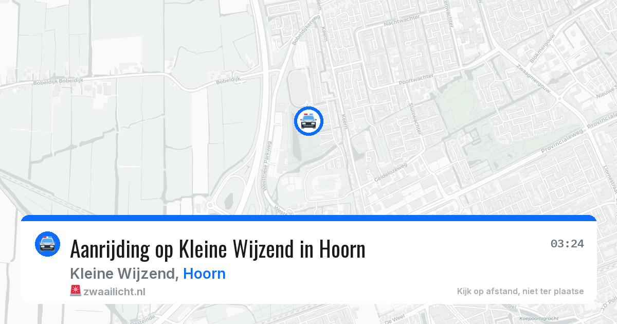 Aanrijding op Kleine Wijzend in Hoorn — 22 jul 2026