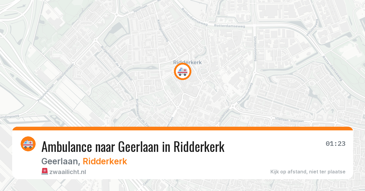 Ambulance naar Geerlaan in Ridderkerk — 3 jun 2026