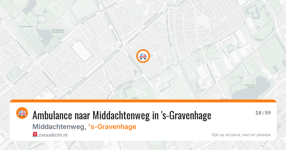 Ambulance naar Middachtenweg in 's-Gravenhage — 23 mei 2026
