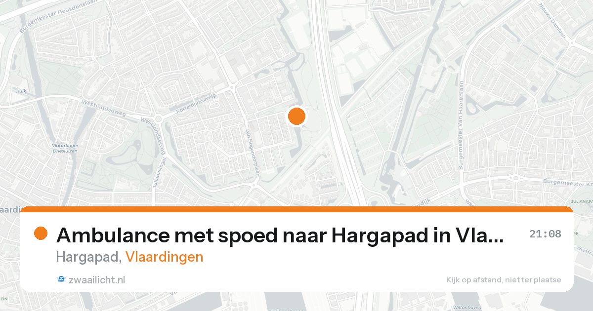 Ambulance met spoed naar Hargapad in Vlaardingen — 24 aug 2026