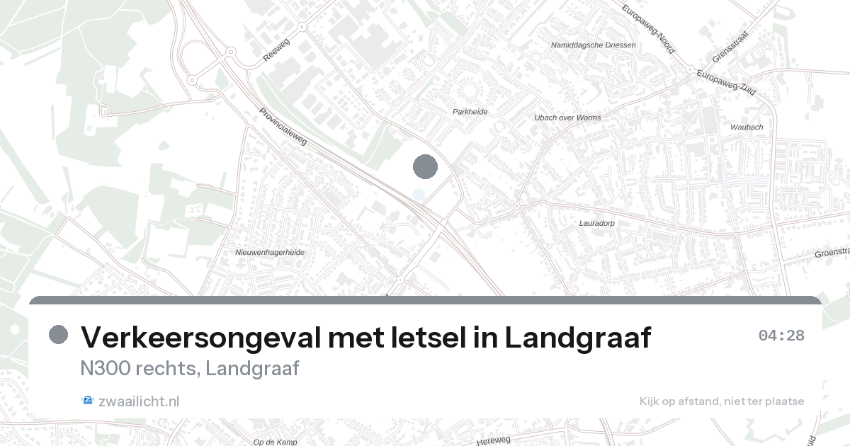 Verkeersongeval met letsel in Landgraaf — 23 aug 2026