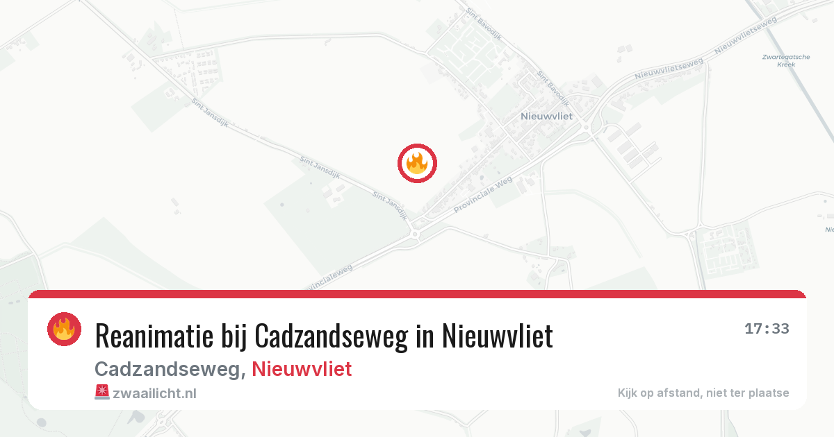Reanimatie bij Cadzandseweg in Nieuwvliet — 27 apr 2026