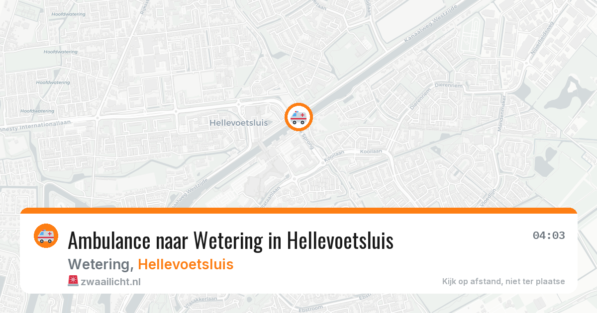 Ambulance naar Wetering in Hellevoetsluis — 31 jul 2026