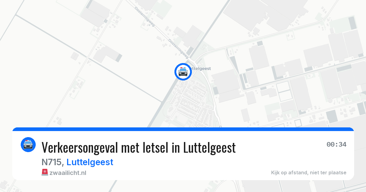 Verkeersongeval met letsel in Luttelgeest — 8 aug 2026