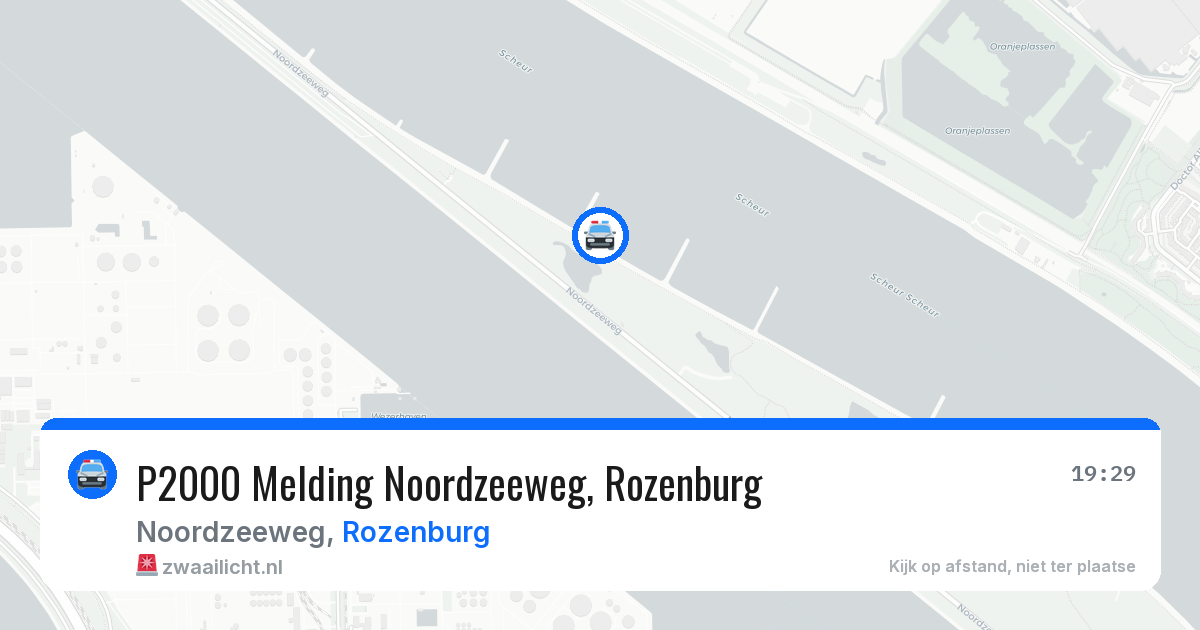 P2000 Melding Noordzeeweg, Rozenburg — 16 mrt 2026