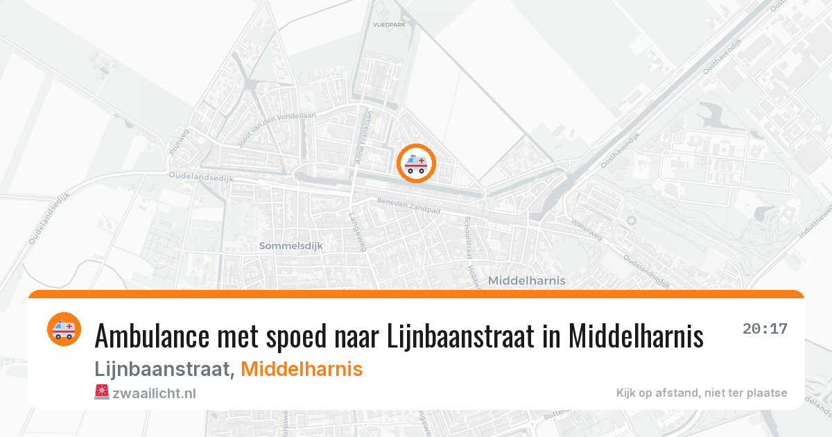 Ambulance met spoed naar Lijnbaanstraat in Middelharnis — 28 jun 2026