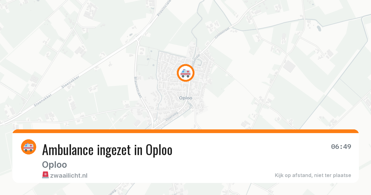 Ambulance ingezet in Oploo — 11 mei 2026