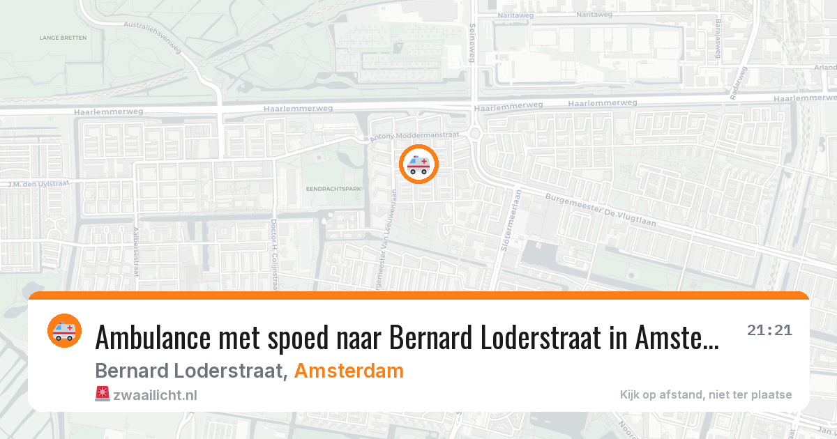 Ambulance met spoed naar Bernard Loderstraat in Amsterdam — 15 mrt 2026