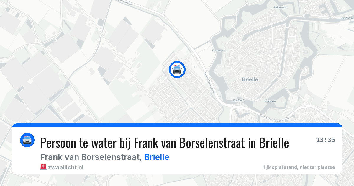 Persoon te water bij Frank van Borselenstraat in Brielle — 1 jun 2026