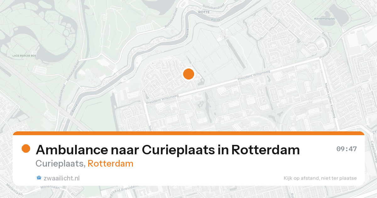 Ambulance naar Curieplaats in Rotterdam — 14 jul 2026