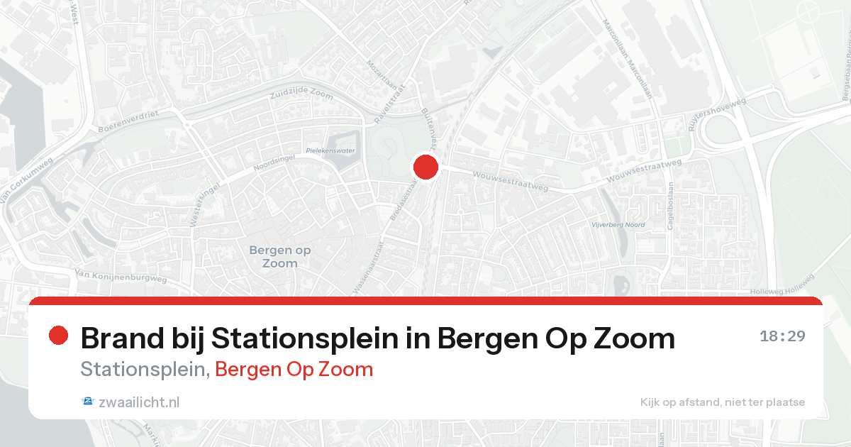 Brand bij Stationsplein in Bergen Op Zoom — 24 aug 2026