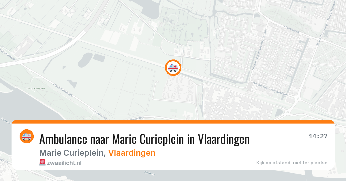Ambulance naar Marie Curieplein in Vlaardingen — 10 jun 2026