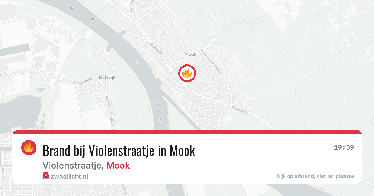 Brand bij Violenstraatje in Mook — 8 jun 2026