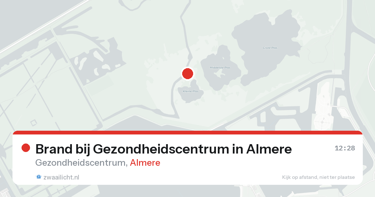 Brand bij Gezondheidscentrum in Almere — 22 aug 2026