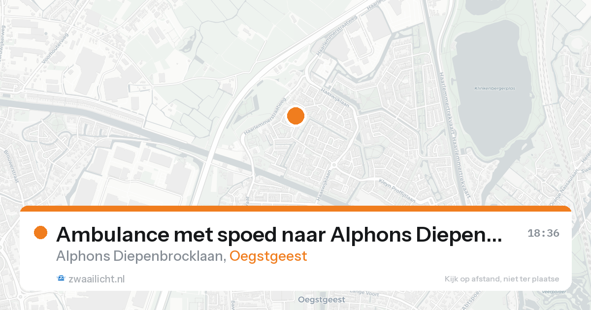 Ambulance met spoed naar Alphons Diepenbrocklaan in Oegstgeest — 16 aug 2026
