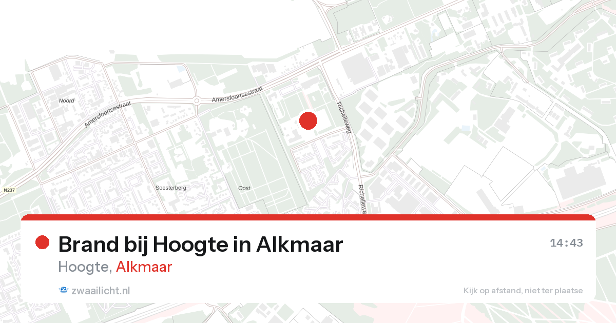 Brand bij Hoogte in Alkmaar — 21 feb 2026