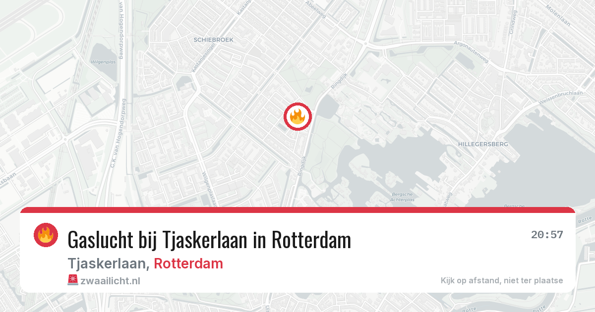Gaslucht bij Tjaskerlaan in Rotterdam — 2 jul 2026