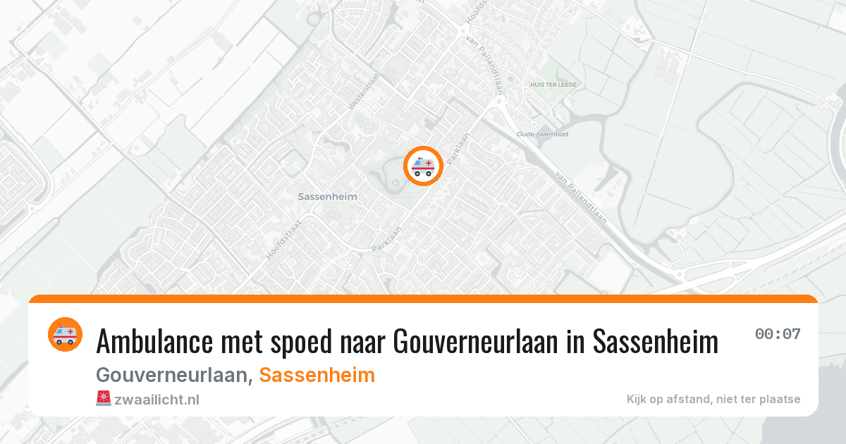 Ambulance met spoed naar Gouverneurlaan in Sassenheim — 21 jun 2026