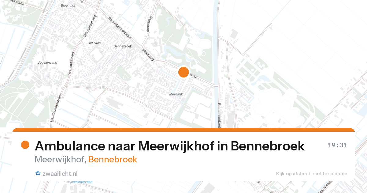 Ambulance naar Meerwijkhof in Bennebroek — 13 jun 2026