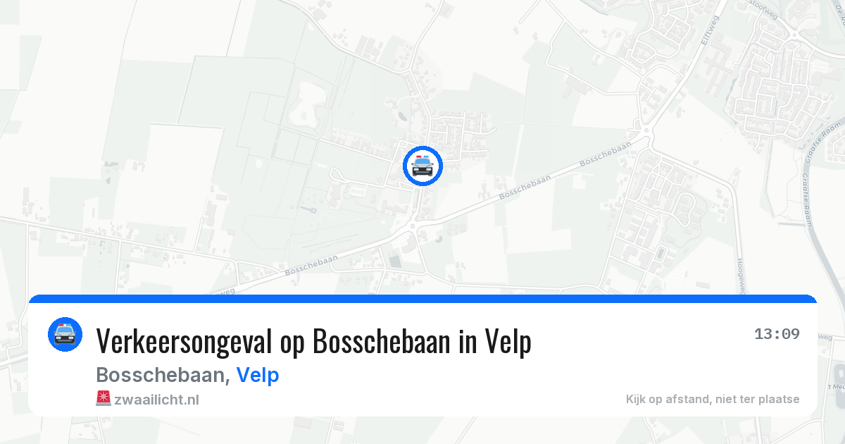 Verkeersongeval op Bosschebaan in Velp — 27 apr 2026