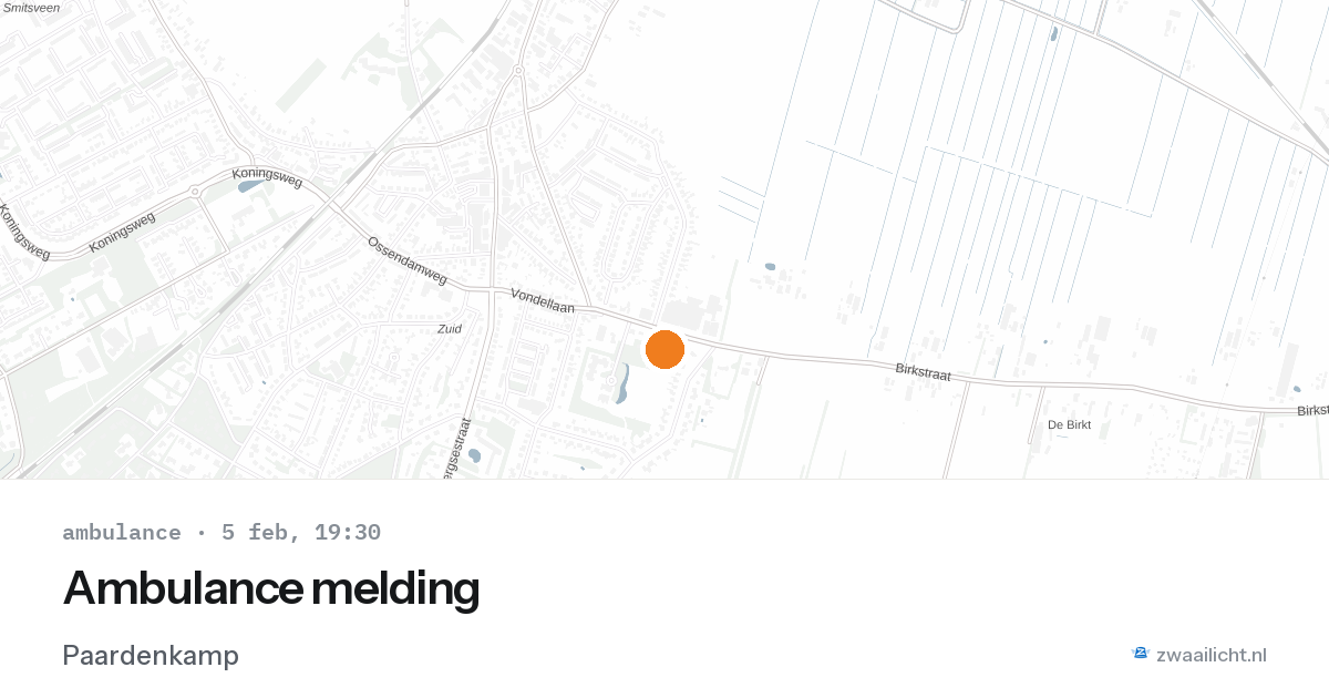 Ambulance melding — 5 feb 2026