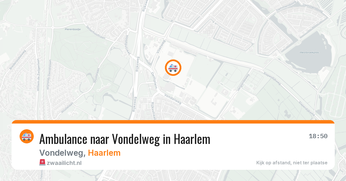 Ambulance naar Vondelweg in Haarlem — 4 aug 2026