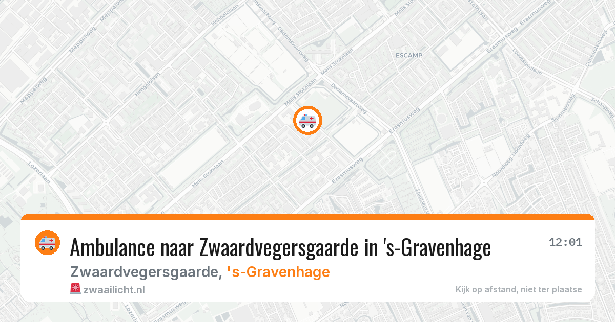 Ambulance naar Zwaardvegersgaarde in 's-Gravenhage — 20 apr 2026