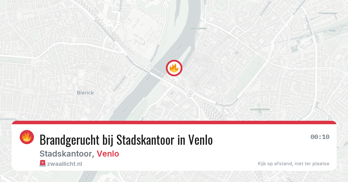 Brandgerucht bij Stadskantoor in Venlo — 30 jun 2026
