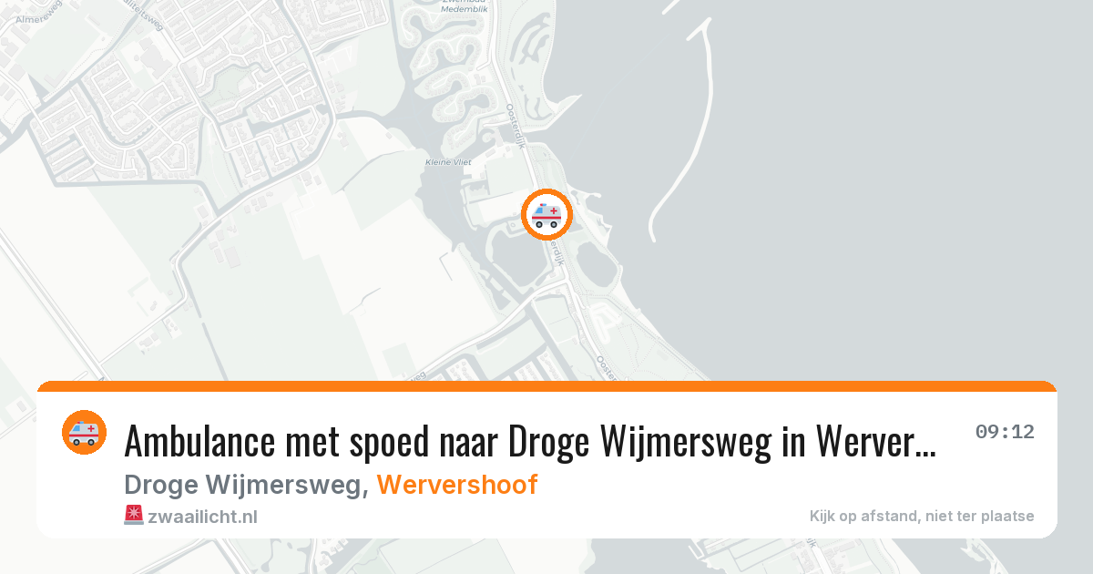 Ambulance met spoed naar Droge Wijmersweg in Wervershoof — 10 mrt 2026