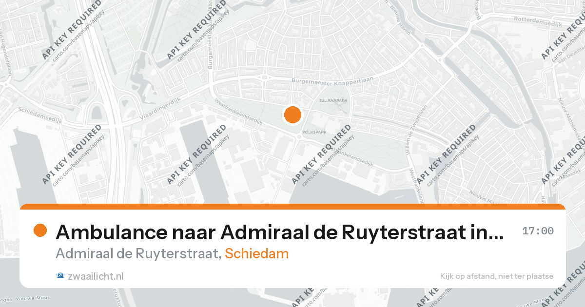 Ambulance naar Admiraal de Ruyterstraat in Schiedam — 26 aug 2026