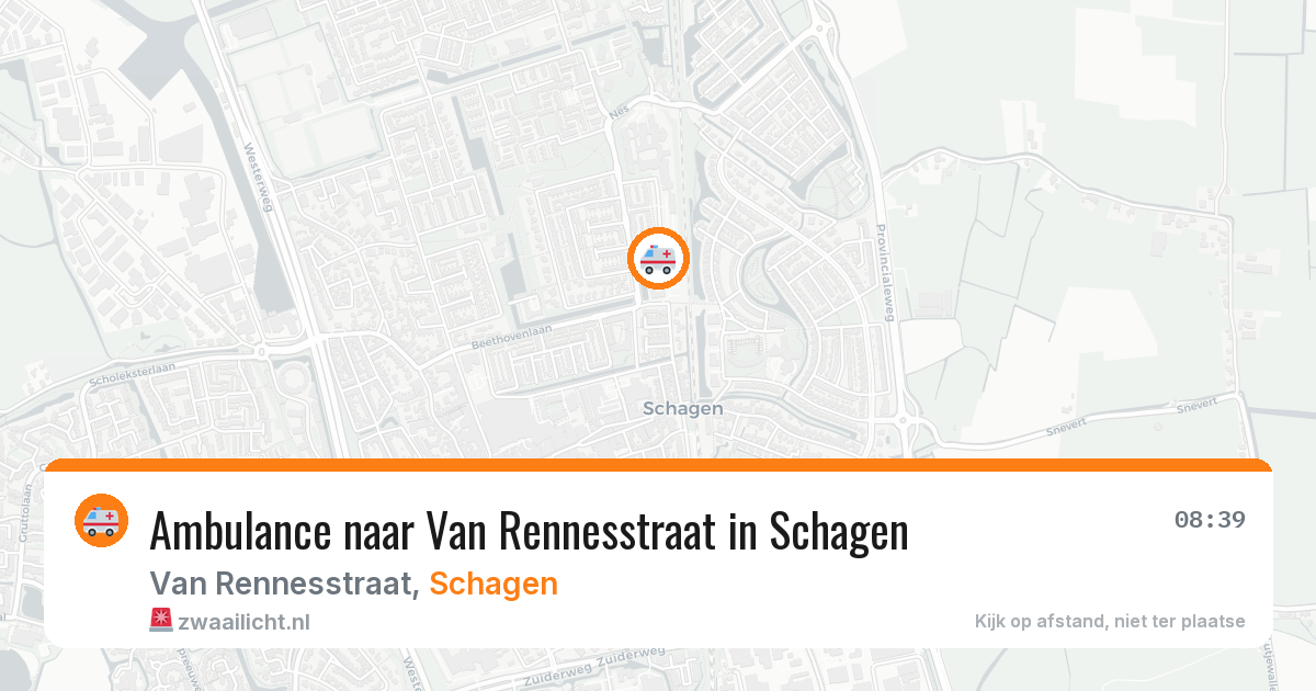 Ambulance naar Van Rennesstraat in Schagen — 3 aug 2026