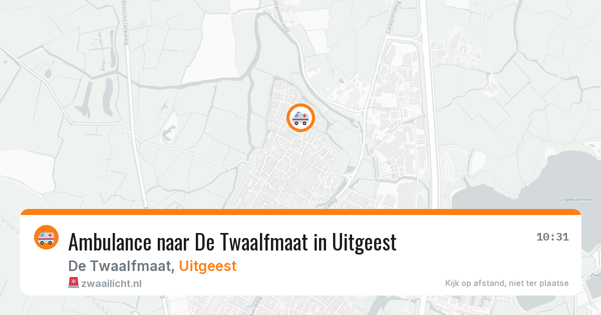 Ambulance naar De Twaalfmaat in Uitgeest — 8 aug 2026
