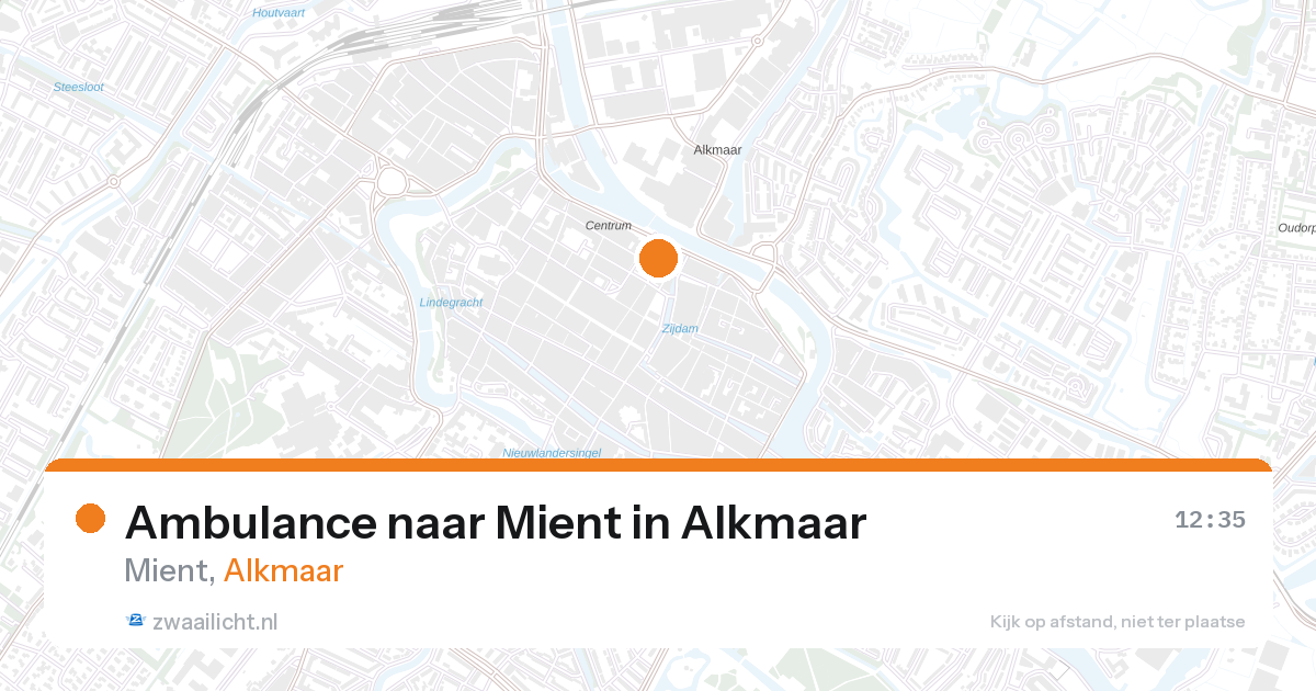 Ambulance naar Mient in Alkmaar — 28 aug 2026