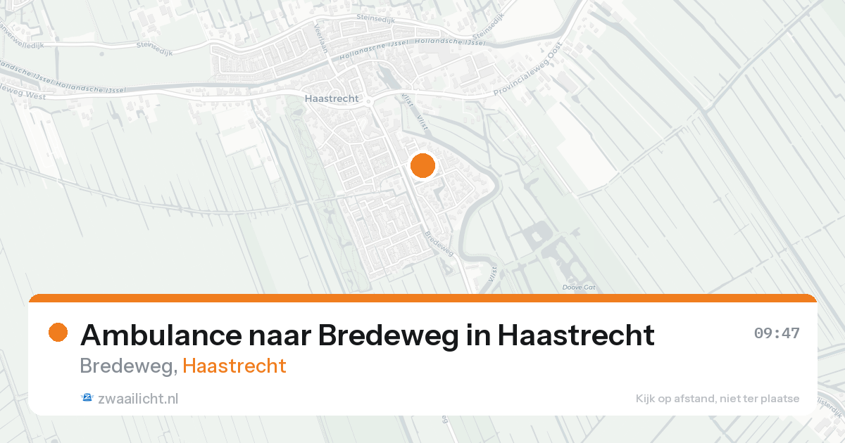 Ambulance naar Bredeweg in Haastrecht — 17 mei 2026