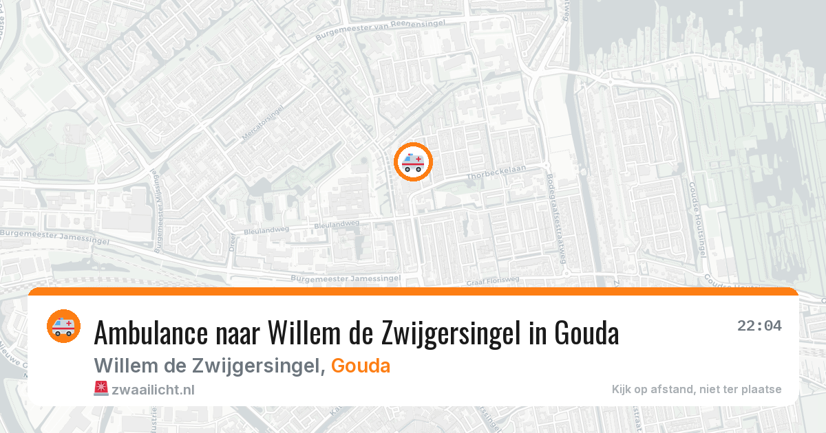 Ambulance naar Willem de Zwijgersingel in Gouda — 9 jul 2026