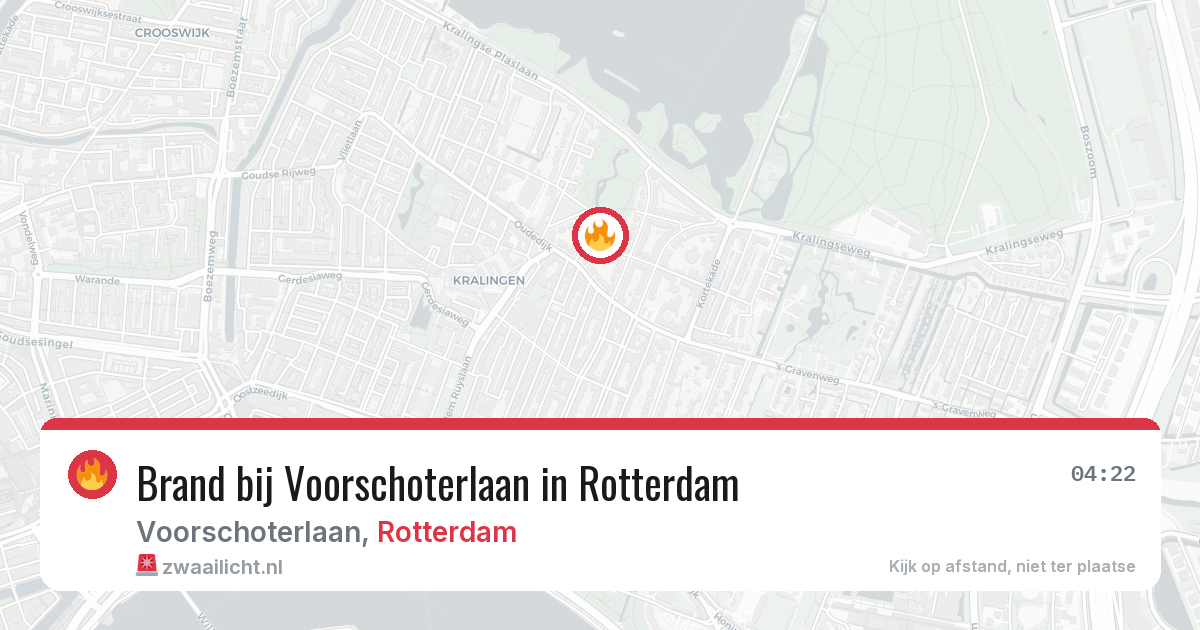 Brand bij Voorschoterlaan in Rotterdam — 3 aug 2026