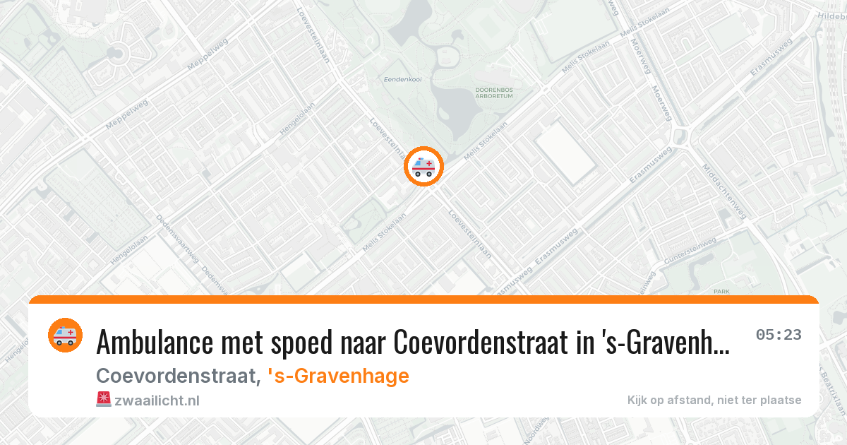 Ambulance met spoed naar Coevordenstraat in 's-Gravenhage — 27 mei 2026