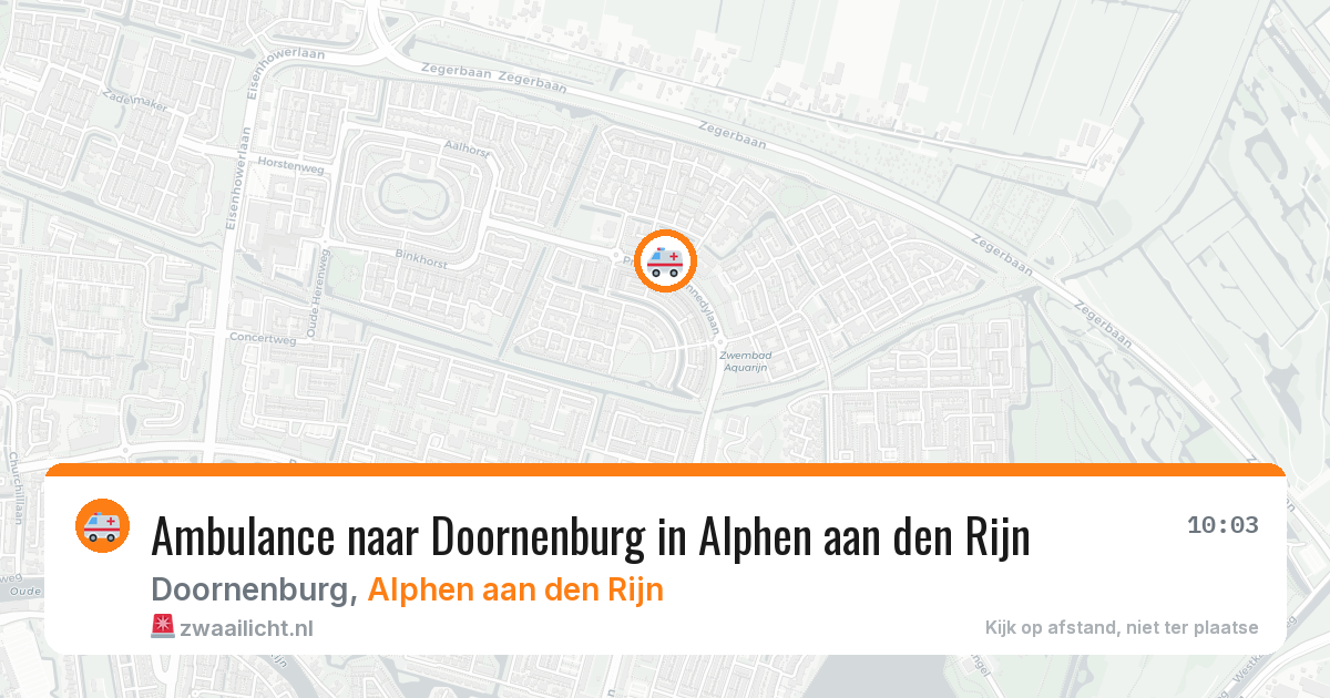 Ambulance naar Doornenburg in Alphen aan den Rijn — 18 jun 2026