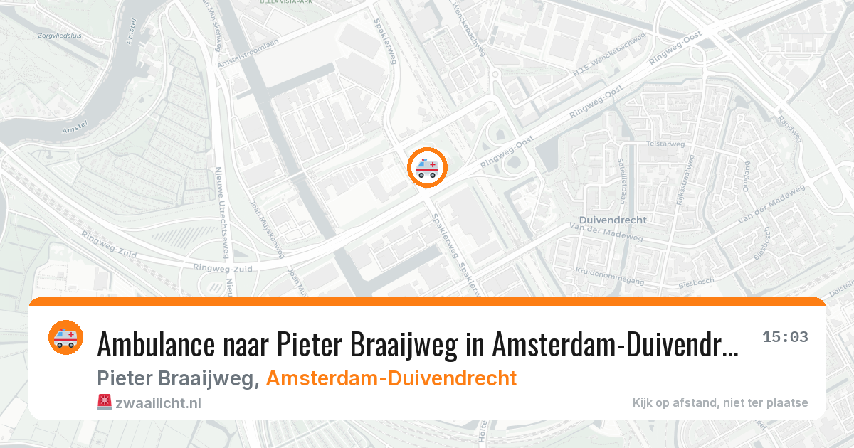 Ambulance naar Pieter Braaijweg in Amsterdam-Duivendrecht — 11 jun 2026